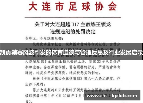 魏震禁赛风波引发的体育道德与管理反思及行业发展启示